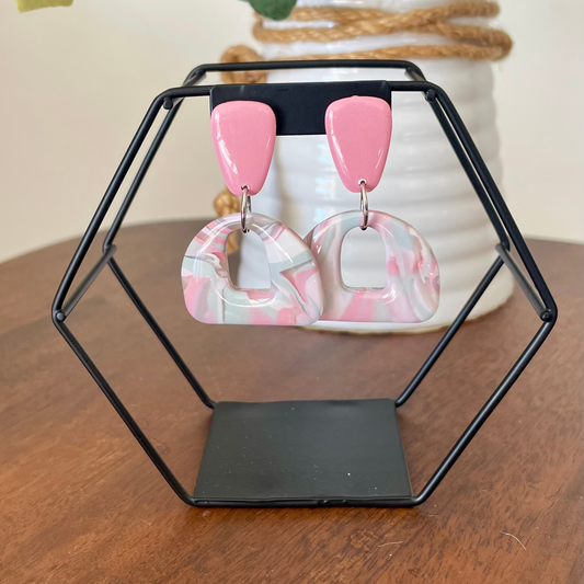 Blush Bloom Open Arch Dangle