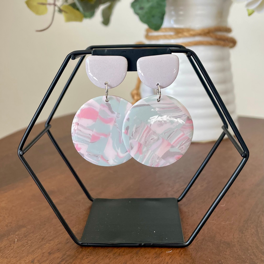 Blush Bloom Circle Dangle