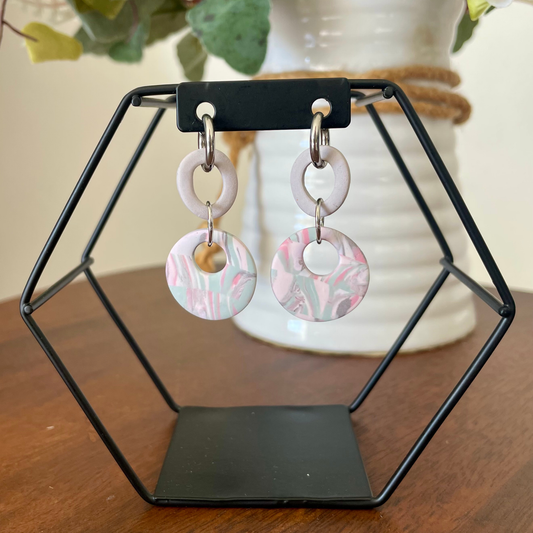 Blush Bloom Double Drop Dangle
