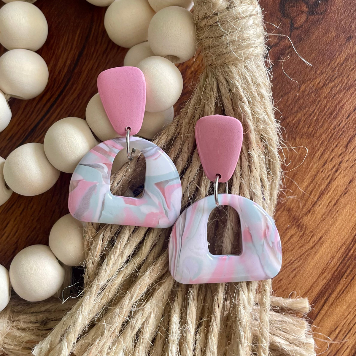 Blush Bloom Open Arch Dangle