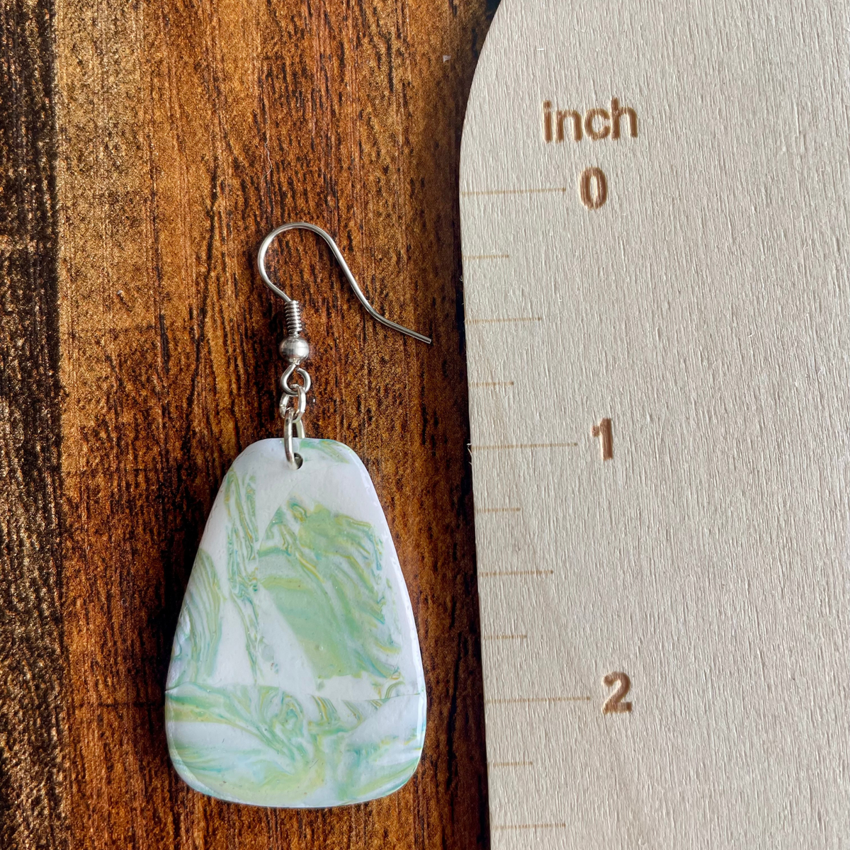 Sage Splash Freeform Tumble Dangle