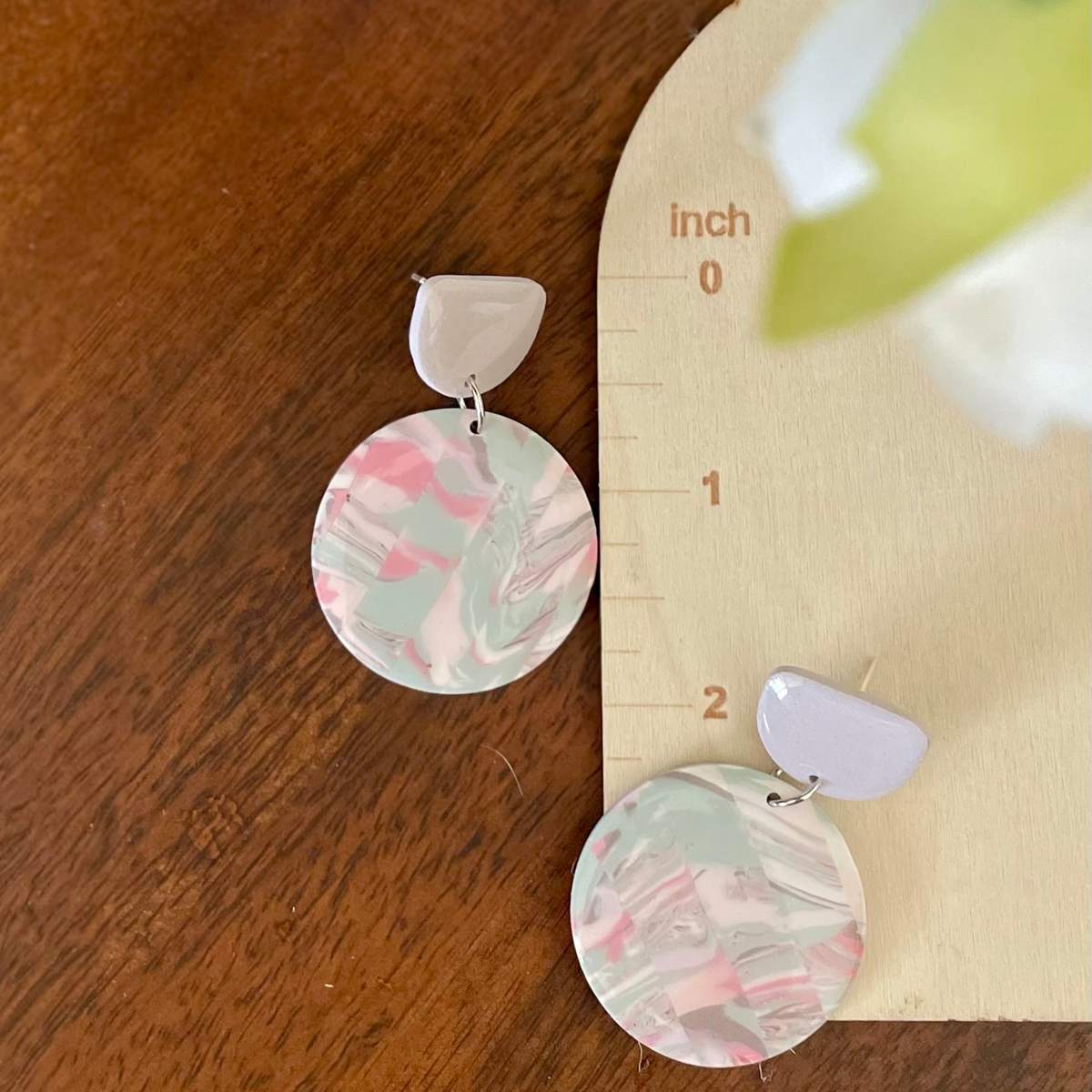 Blush Bloom Circle Dangle