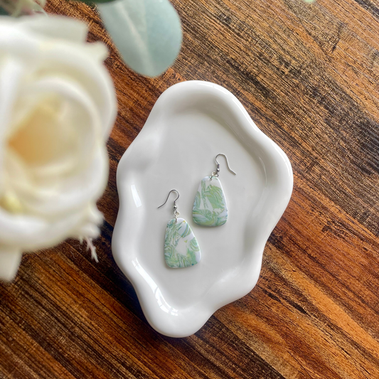 Sage Splash Freeform Tumble Dangle