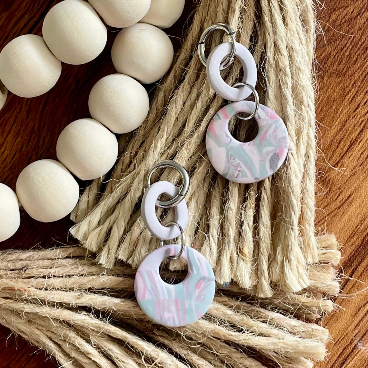 Blush Bloom Double Drop Dangle