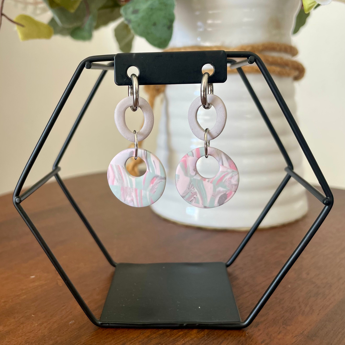 Blush Bloom Double Drop Dangle
