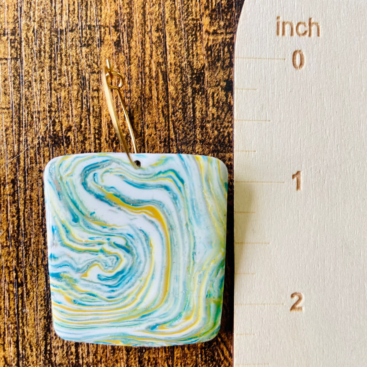 Mojito Mood Square Hoop Dangle