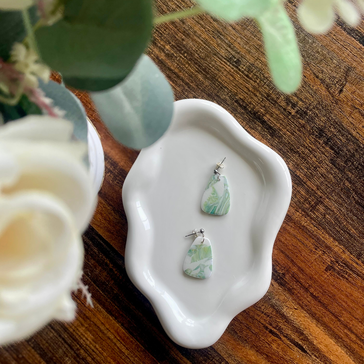 Sage Splash Freeform Dangle