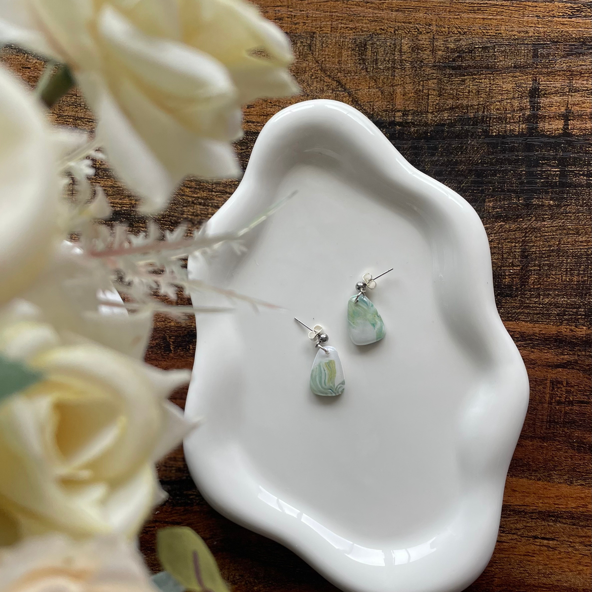 Sage Splash Freeform Dangle