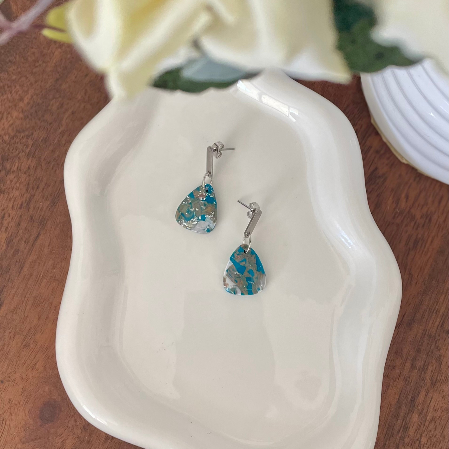 Azure Tide Mini Triangle Dangle