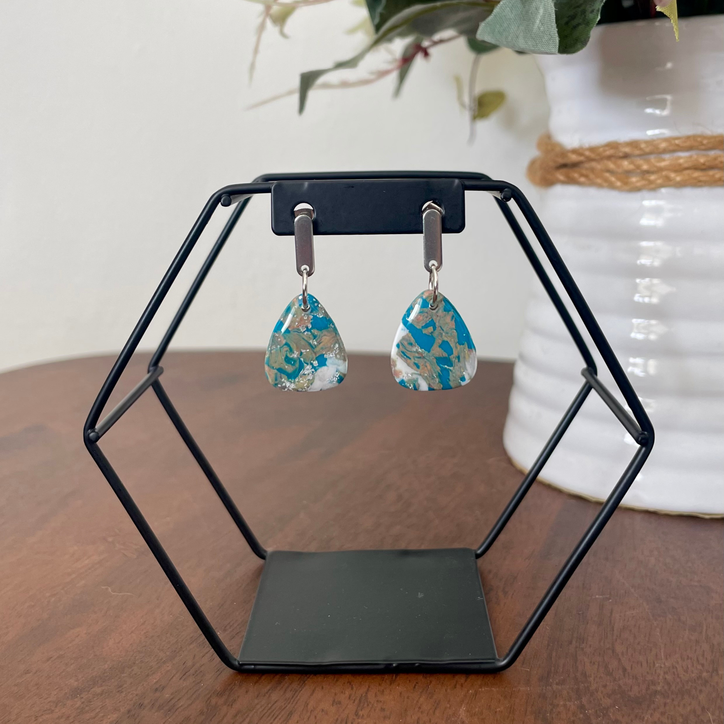 Azure Tide Mini Triangle Dangle