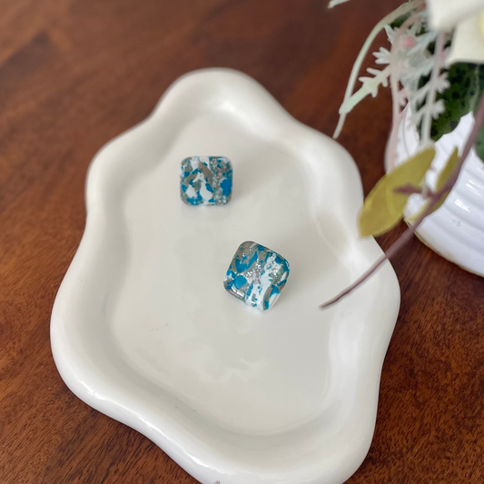 Azure Tide Square Stud