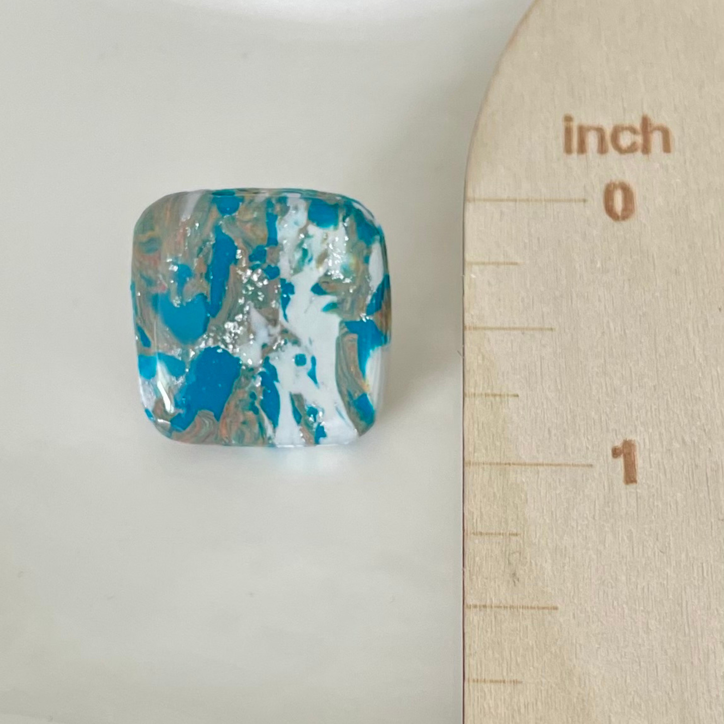 Azure Tide Square Stud